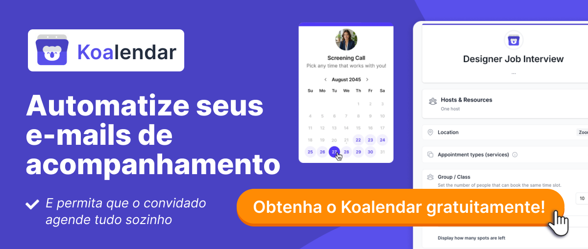 Koalendar para automatizar e-mails